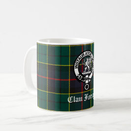 Clan Forsyth Crest Badge en Tartan Koffiemok