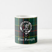 Clan Forsyth Crest Badge en Tartan Koffiemok (Center)