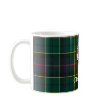 Clan Forsyth Crest Badge en Tartan