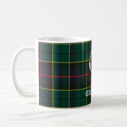 Clan Forsyth Crest Badge en Tartan Koffiemok (Links)