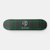 Clan Forsyth Crest Badge en Tartan Persoonlijk Skateboard (Horizontaal)