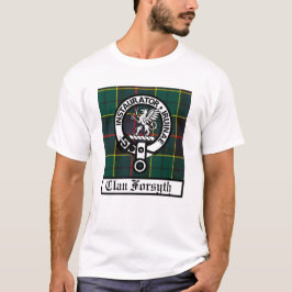 Clan Forsyth Crest Badge en Tartan T-shirt