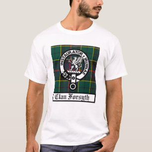Clan Forsyth Crest Badge en Tartan T-shirt