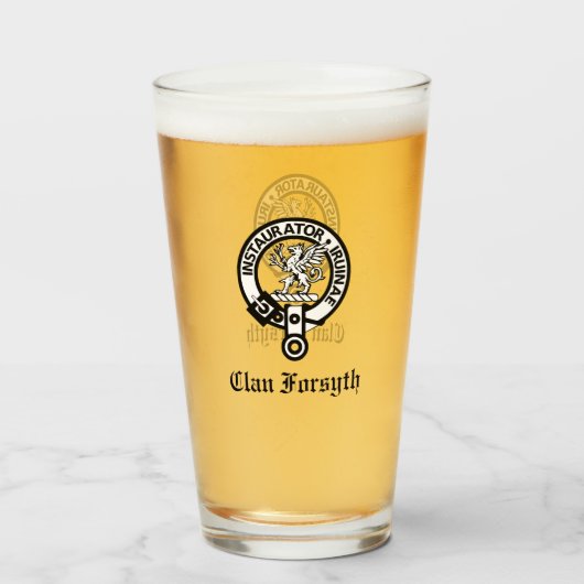 Clan Forsyth Crest Badge Glas (Voorkant gevuld)