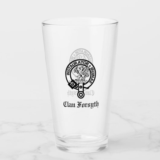 Clan Forsyth Crest Badge Glas (Voorkant)