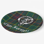 Clan Forsyth Crest Badge & Tartan Papieren Bordje (Gekanteld)