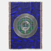 Clan Forsyth Crest & Tartan Knot Deken (Voorkant Verticaal)