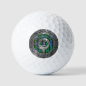 Clan Forsyth Crest & Tartan Knot Golfballen (Voorkant)