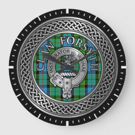 Clan Forsyth Crest & Tartan Knot Grote Klok