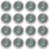 Clan Forsyth Crest & Tartan Knot Sticker (Voorkant)