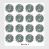 Clan Forsyth Crest & Tartan Knot Sticker (Vel)