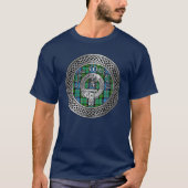 Clan Forsyth Crest & Tartan Knot T-shirt (Voorkant)