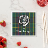 Clan Forsyth Crest & Tartan  Servet (Insitu)