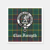 Clan Forsyth Crest & Tartan  Servet (Voorkant)