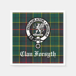 Clan Forsyth Crest & Tartan  Servet