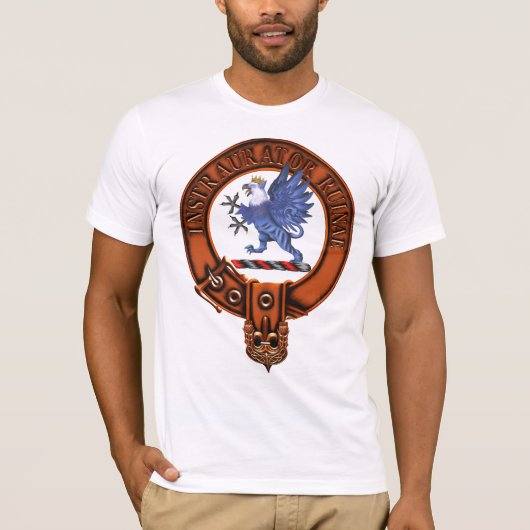 Clan Forsyth Family Crest en Targe T-shirt (Voorkant)