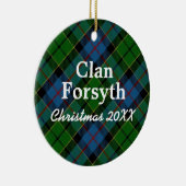 Clan Forsyth Scottish Tartan Keramisch Ornament (Rechts)