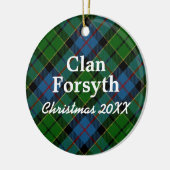 Clan Forsyth Scottish Tartan Keramisch Ornament (Links)
