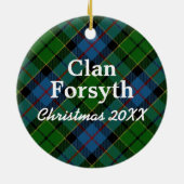 Clan Forsyth Scottish Tartan Keramisch Ornament (Achterkant)