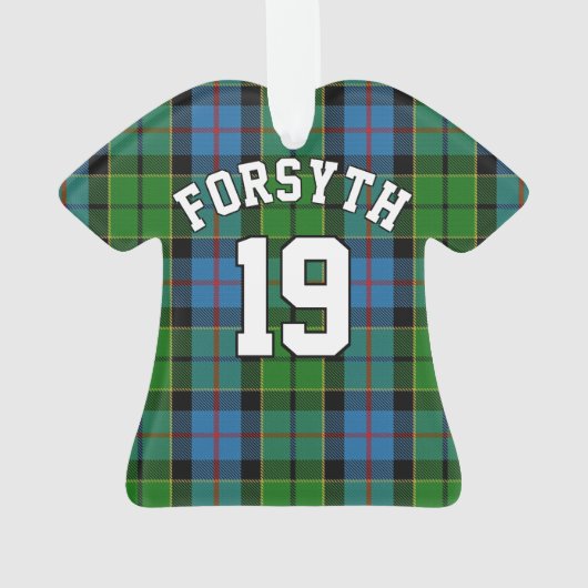 Clan Forsyth Tartan Kersttrui Ornament (achterkant)