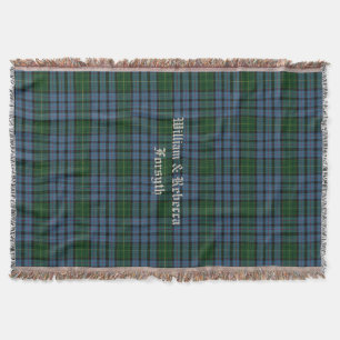 Clan Forsyth Tartan Pset Custom Throw Blanket Deken