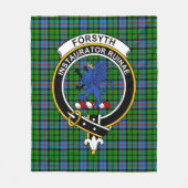 Clan Forsythn Tartan Pset Fleece Deken (Voorkant)