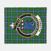 Clan Forsythn Tartan Pset Fleece Deken (Voorkant (Horizontaal))