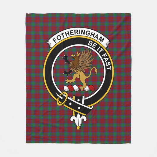 Clan Fotheringham Tartan Pset Fleece Deken (Voorkant)