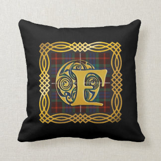 Clan Fraser Ancient Tartan F Initiaal Kussen