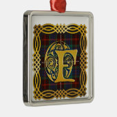 Clan Fraser Ancient Tartan Mok Metalen Ornament (Rechts)