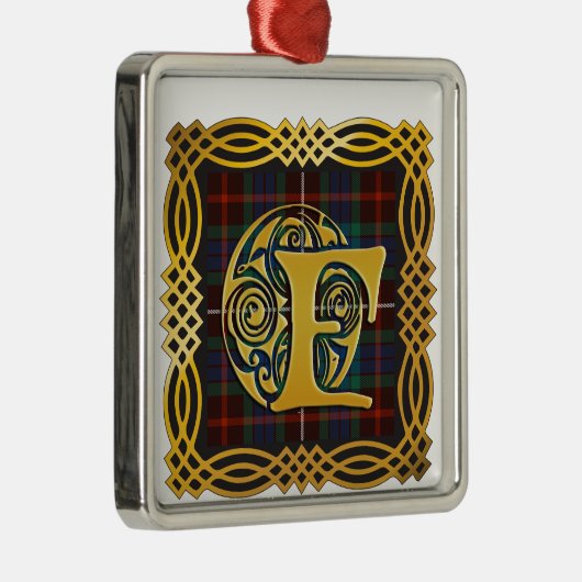 Clan Fraser Ancient Tartan Mok Metalen Ornament (Rechts)