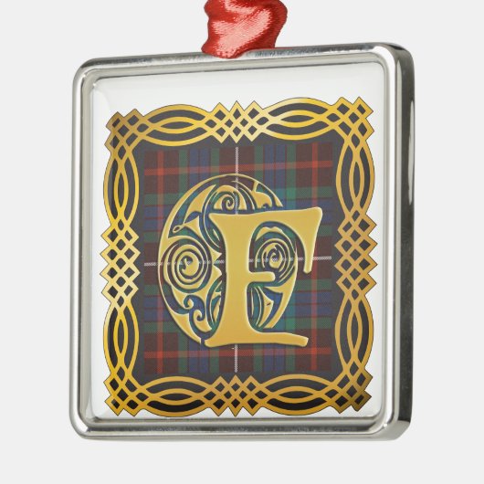Clan Fraser Ancient Tartan Mok Metalen Ornament (Links)