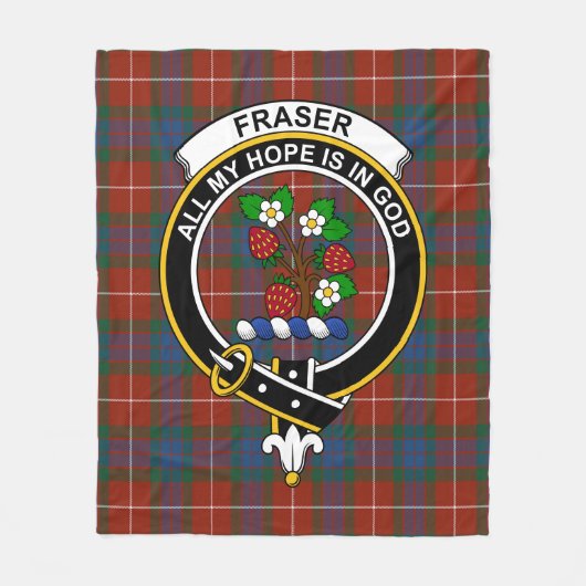 Clan Fraser Ancient Tartan Pset Fleece Deken (Voorkant)