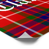 Clan Fraser Badge and Tartan Art Print (Hoek)