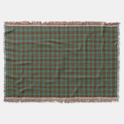 Clan Fraser Brown en Green Hunting Tartan Deken (Voorkant)