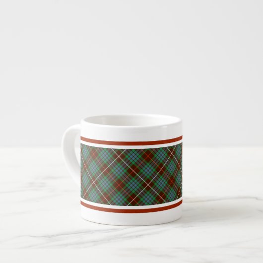 Clan Fraser Brown en Green Hunting Tartan Espresso Kop (Links)