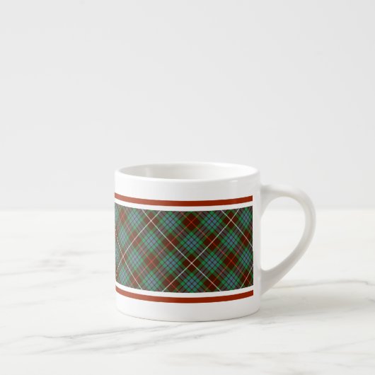 Clan Fraser Brown en Green Hunting Tartan Espresso Kop (Rechts)
