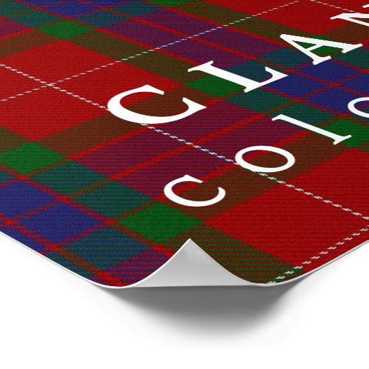 Clan Fraser Colors of Scotland Tartan Poster (Hoek)