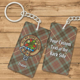 Clan Fraser Crest Acrylische Sleutelhanger