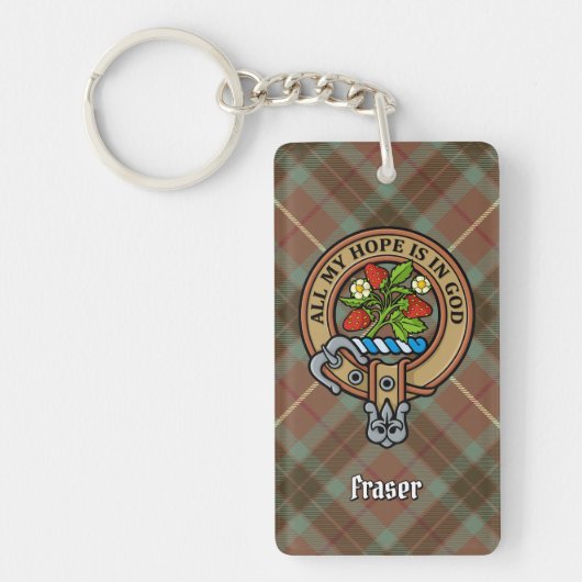Clan Fraser Crest Acrylische Sleutelhanger (Voorkant)