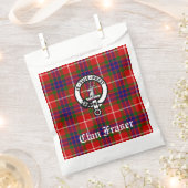 Clan Fraser Crest Badge en Tartan  Bedankzakje (Geknipt)