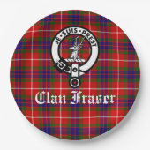 Clan Fraser Crest Badge Papieren Bordje (Voorkant)