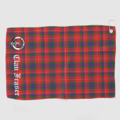 Clan Fraser Crest Badge & Tartan  Golfhanddoek (Horizontaal)