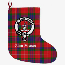 Clan Fraser Crest Badge & Tartan  Grote Kerstsok