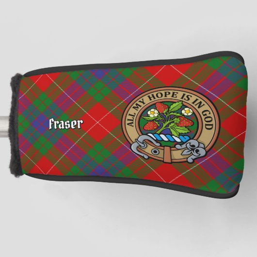 Clan Fraser Crest Golf Head Hoesje Golfheadcover (Voorkant)
