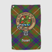 Clan Fraser Crest Golf Towel Golfhanddoek (Voorkant)