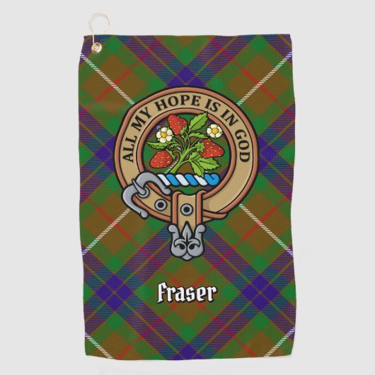 Clan Fraser Crest Golf Towel Golfhanddoek (Voorkant)