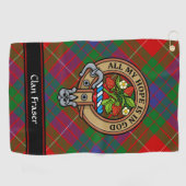 Clan Fraser Crest Golf Towel Golfhanddoek (Horizontaal)