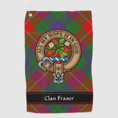 Clan Fraser Crest Golf Towel Golfhanddoek (Voorkant)