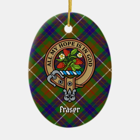 Clan Fraser Crest keramisch Ornament (Voorkant)